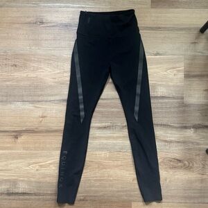 Equinox Black Leggings with Gray Accents XS women’s run